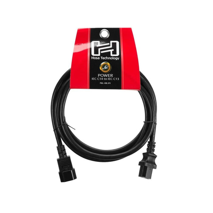 Hosa PWL408 Power Extension Cord IEC C14 to IEC C13 (8 ft) (HOS-PWL408) - Gsus4