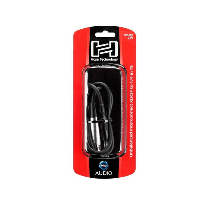 Hosa PXF-102 XLR(F) to 1/4" TS Unbalanced Interconnect Cable (2ft) (HOS-PXF102) - Gsus4