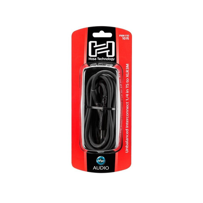 Hosa PXM-110 1/4" TS to XLR(M) Unbalanced Interconnect Cable (10ft) (HOS-PXM110) - Gsus4