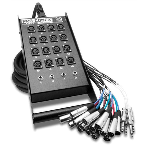 Hosa SH-16X4-25 16-In/4-Out Pro-Conex Stage Box Snake (25ft) (HOS-SH-16X425) - Gsus4