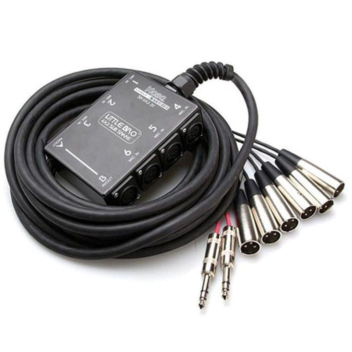 Hosa SH-6X2-30 6-In/2-Out Little Bro Sub Snake (30ft) (HOS-SH6X230) - Gsus4
