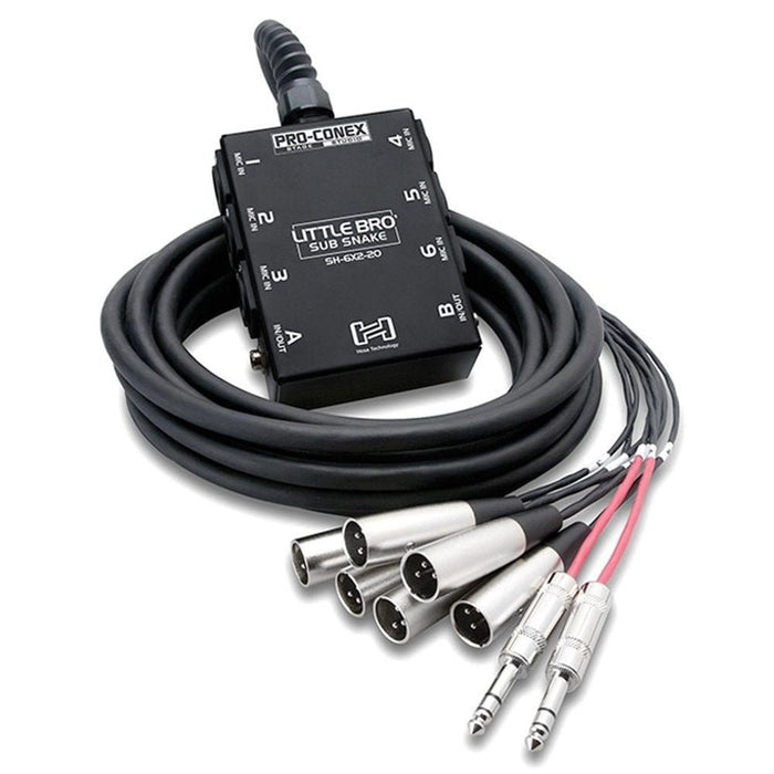 Hosa SH-6X2-50 6-In/2-Out Little Bro Sub Snake (50ft) (HOS-SH6X250) - Gsus4