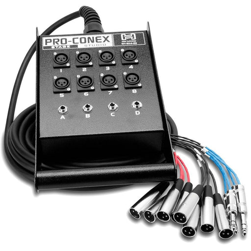 Hosa SH-8X425 8-In/4-Out Pro-Conex Stage Box Snake (25f) (HOS-SH8X425) - Gsus4