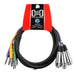 Hosa STX-802F XLR(F) to 1/4" TRS Balanced Snake (8-ch 2m) (HOS-STX802F) - Gsus4