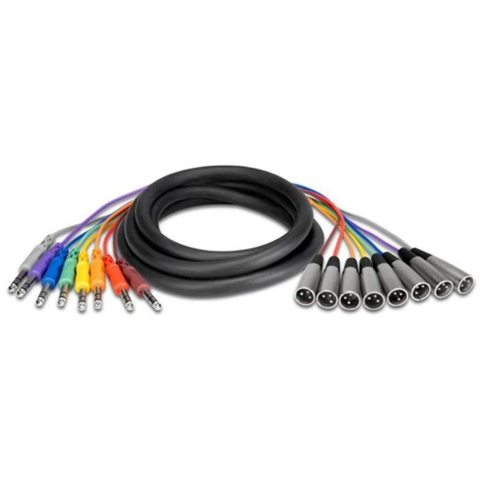 Hosa STX-802M XLR(M) to 1/4" TRS Balanced Snake (8-ch 2m) (HOS-STX802M) - Gsus4