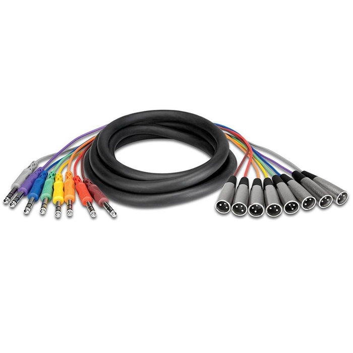 Hosa STX-803M XLR(M) to 1/4" TRS Balanced Snake (8-ch 3m) (HOS-STX803M) - Gsus4