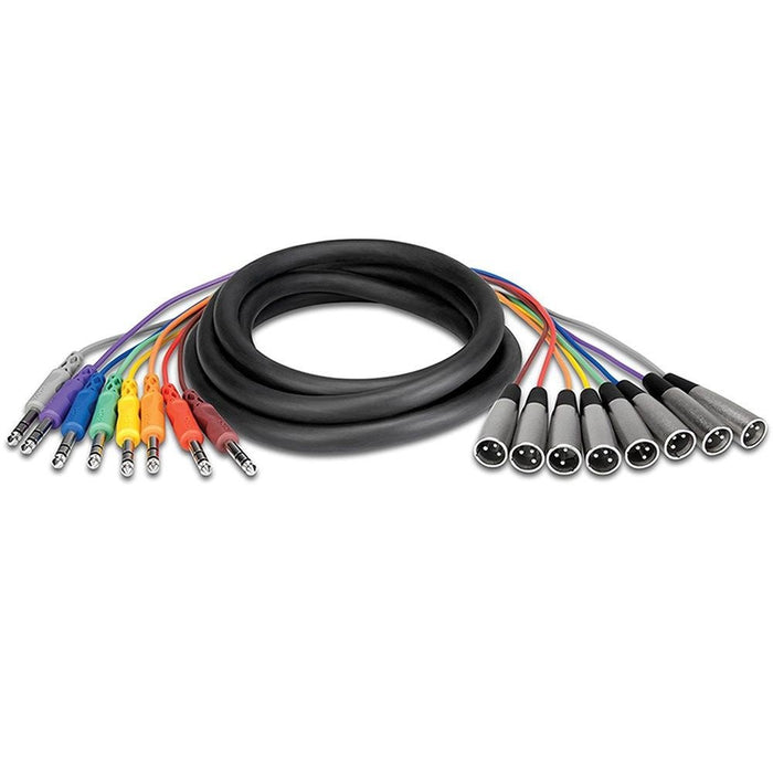 Hosa STX-805M 1/4" TRS to XLR(M) Balanced Snake (8-ch 5m) (HOS-STX805M) - Gsus4