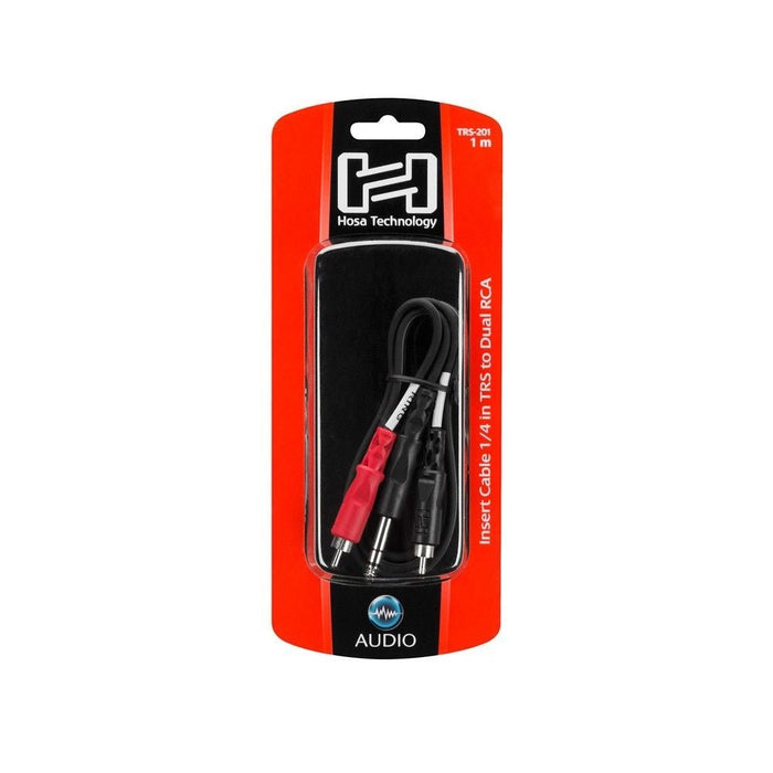 Hosa TRS-201 1/4" TRS to Dual RCA Insert Cable (1m) (HOS-TRS201) - Gsus4