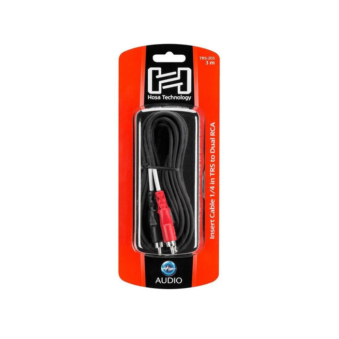 Hosa TRS-203 1/4" TRS to Dual RCA Insert Cable (3m) (HOS-TRS203) - Gsus4