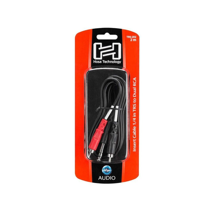 Hosa TRS202 Insert Cable 1/4in TRS to Dual RCA - 2m (HOS-TRS202) - Gsus4