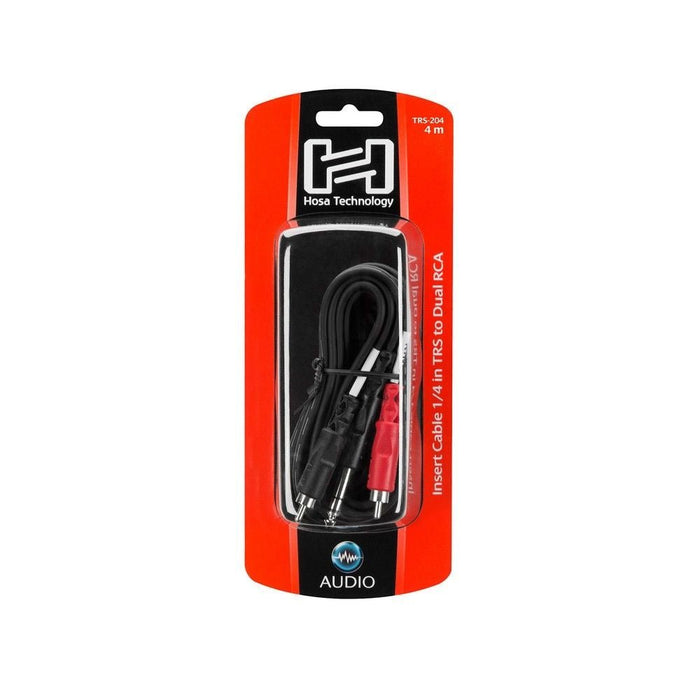Hosa TRS204 Insert Cable 1/4in TRS to Dual RCA - 4m (HOS-TRS204) - Gsus4