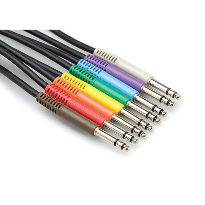 Hosa TTS845 Balanced Patch Cables for TT/Bantam Patchbays 8-Pack (1.5ft) (HOS-TTS845) - Gsus4