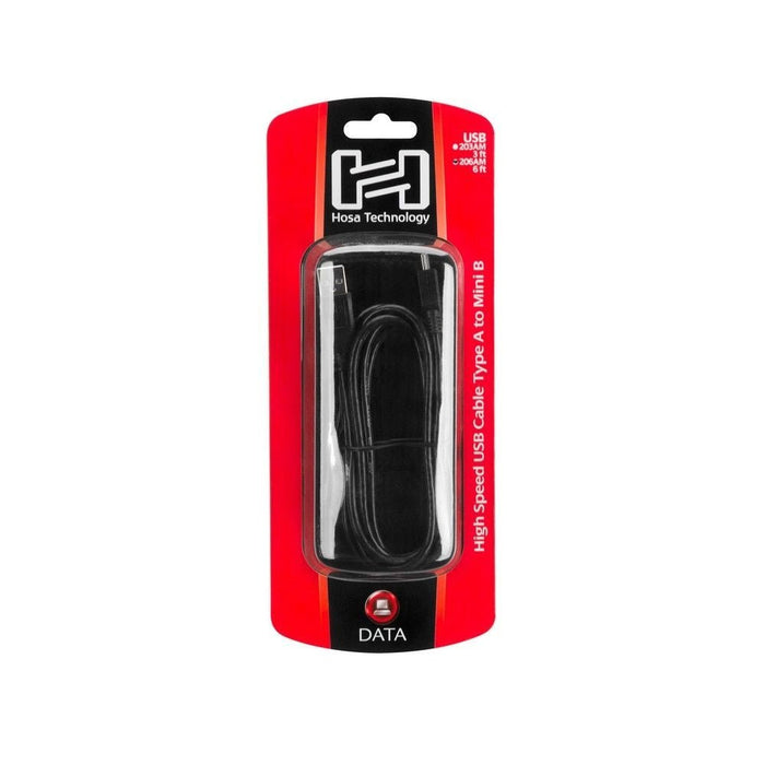 Hosa USB206AM Type-A to Mini-B High Speed USB Cable (6ft) (HOS-USB206AM) - Gsus4