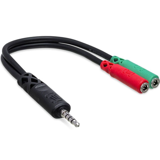Hosa YMM-108 3.5mm TRRS(M) to Dual 3.5 mm TRS(F) Headset/Mic Breakout Cable (HOS-YMM108) - Gsus4