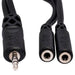 Hosa YMM-232 3.5mm TRS(M) to Dual 3.5mm TRS(F) Y-Cable Adaptor (HOS-YMM232) - Gsus4