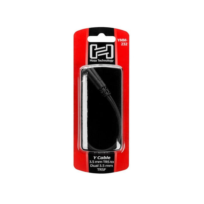 Hosa YMM-232 3.5mm TRS(M) to Dual 3.5mm TRS(F) Y-Cable Adaptor (HOS-YMM232) - Gsus4