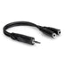 Hosa YMM-232 3.5mm TRS(M) to Dual 3.5mm TRS(F) Y-Cable Adaptor (HOS-YMM232) - Gsus4