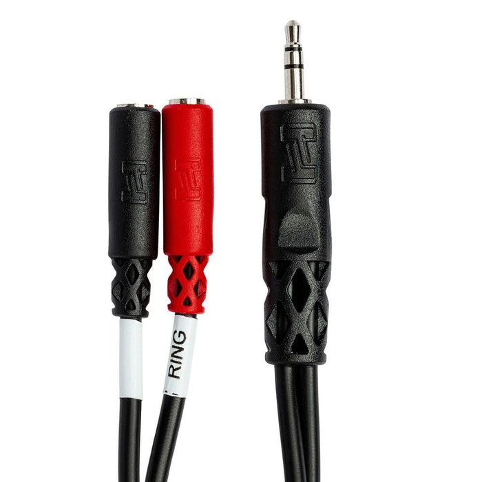 Hosa YMM-261 3.5mm TRS(M) to Dual 3.5mm TS(F) Stereo Breakout Adaptor Cable (HOS-YMM261) - Gsus4