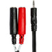 Hosa | YMP137 | Stereo Breakout Y - Cable Adapter | 3.5mm TRS To Dual 1/4" TS (HOS - YMP137) - Gsus4