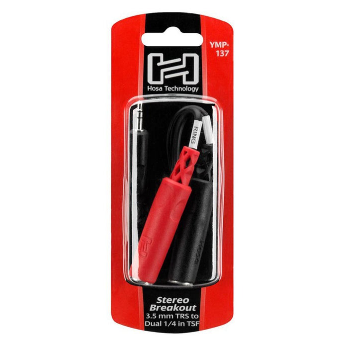Hosa | YMP137 | Stereo Breakout Y - Cable Adapter | 3.5mm TRS To Dual 1/4" TS (HOS - YMP137) - Gsus4