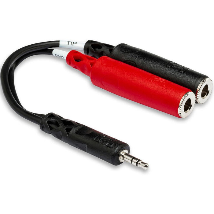 Hosa | YMP137 | Stereo Breakout Y - Cable Adapter | 3.5mm TRS To Dual 1/4" TS (HOS - YMP137) - Gsus4