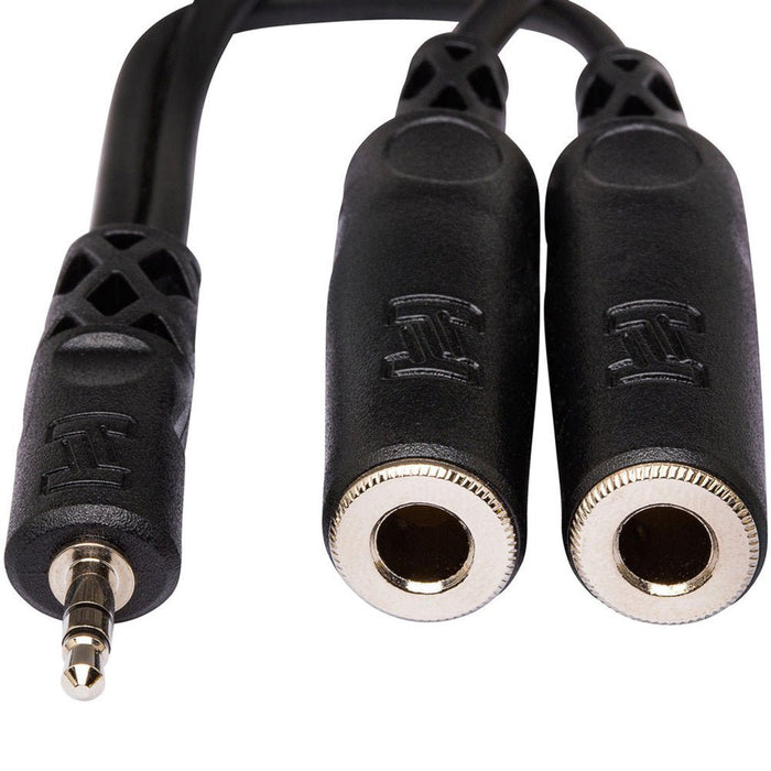 Hosa | YMP233 | Stereo Duplicate Y - Cable Adapter | 3.5mm TRS To Dual 1/4" TRS (HOS - YMP233) - Gsus4
