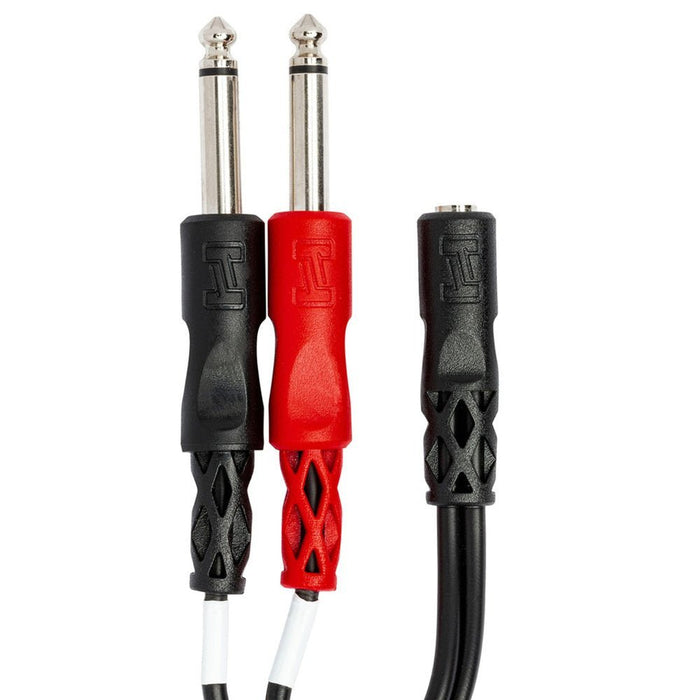 Hosa | YMP434 | Stereo Breakout Y - Calbe Adapter | 3.5mm TRS Female To Dual 1/4" TS (HOS - YMP434) - Gsus4