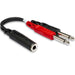 Hosa | YPP136 | Stereo Breakout Y - Cable Adapter | 1/4" TRS Female To Dual 1/4" TS (HOS - YPP136) - Gsus4