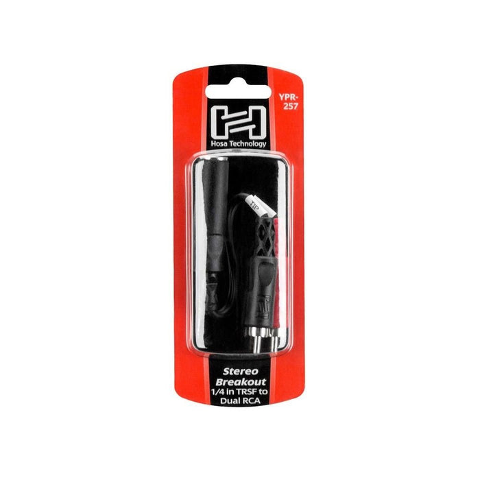Hosa YPR-257 1/4" TRS(F) to Dual RCA(M) Stereo Breakout Adaptor Cable (HOS-YPR257) - Gsus4