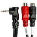 Hosa YRA-167 Right-Angle 3.5mm TRS(M) to Dual RCA(F) Stereo Breakout Adaptor Cable (HOS-YRA167) - Gsus4