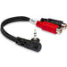 Hosa YRA-167 Right-Angle 3.5mm TRS(M) to Dual RCA(F) Stereo Breakout Adaptor Cable (HOS-YRA167) - Gsus4