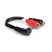 Hosa YRA-167 Right-Angle 3.5mm TRS(M) to Dual RCA(F) Stereo Breakout Adaptor Cable (HOS-YRA167) - Gsus4