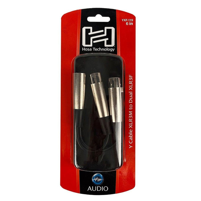 Hosa YXF-119 Dual XLR(F) to XLR(M) Y-Cable Adaptor (HOS-YXF119) - Gsus4