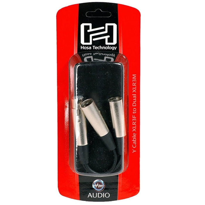 Hosa YXM-121 XLR(F) to Dual XLR(M) Y-Cable Adaptor (HOS-YXM121) - Gsus4