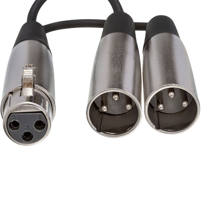 Hosa YXM-121 XLR(F) to Dual XLR(M) Y-Cable Adaptor (HOS-YXM121) - Gsus4