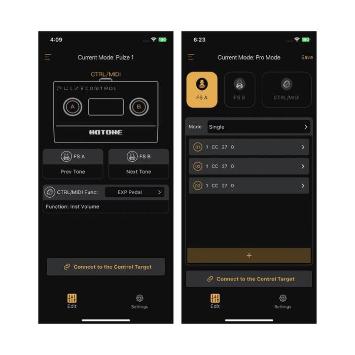 Hotone | Pulze Control | Battery Powered Wireless MIDI Controller & Switch (HT - PULZE - CONTRL) - Gsus4