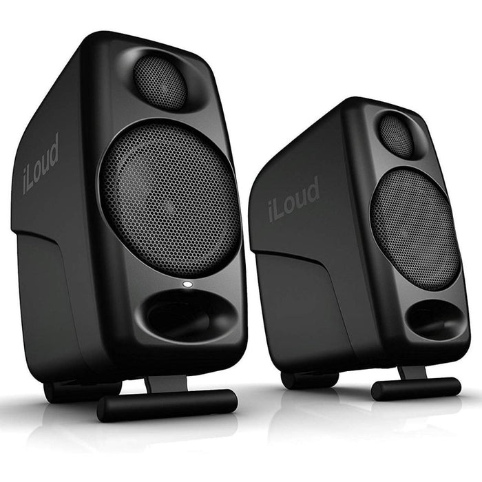 IK Multimedia | iLoud Micro Monitor | PAIR | 25W Powered Reference Speakers | Black (IKMT_IP - ILOUD - MM - IN) - Gsus4