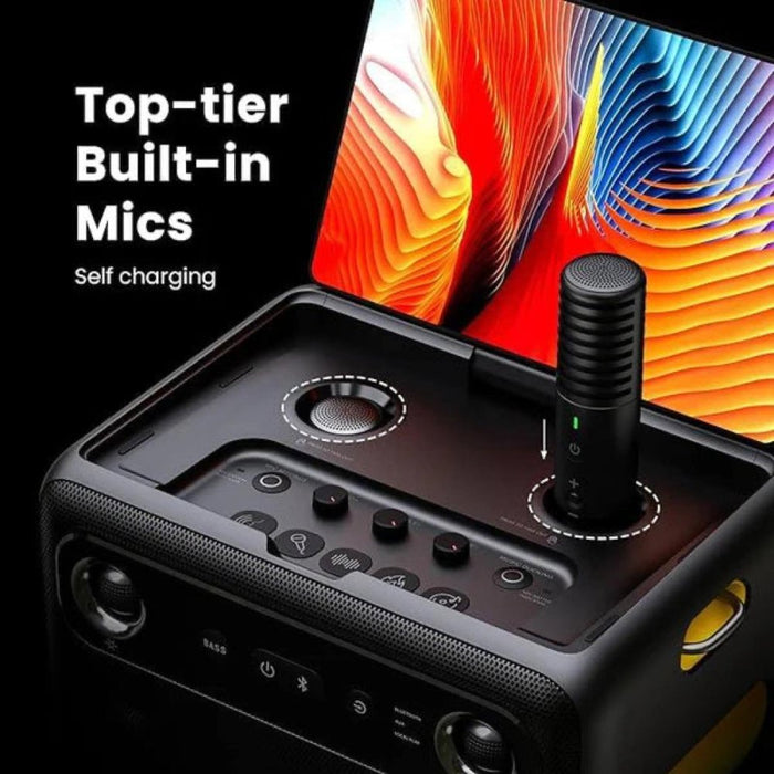 Ikarao Break X2 Smart Karaoke Machine w/ 10" Touchscreen Display & 2x Wireless Microphones (IK-Break-X2-V2) - Gsus4