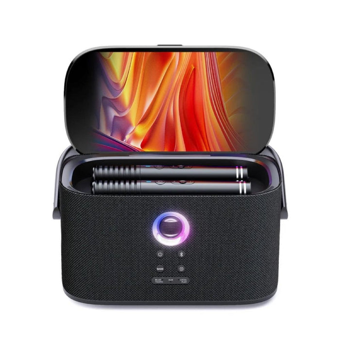 Ikarao Shell S2 Smart Karaoke Machine w/ 8" Touchscreen Display & 2x Wireless Microphones (IK-Shell-S2) - Gsus4