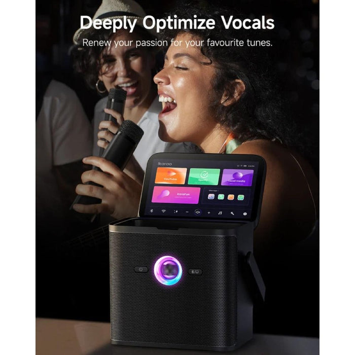 Ikarao Shell S3 HD Smart Karaoke Machine w/ 7" Touchscreen Display & 2x Wireless Microphones (IK-Shell-S3-HD) - Gsus4