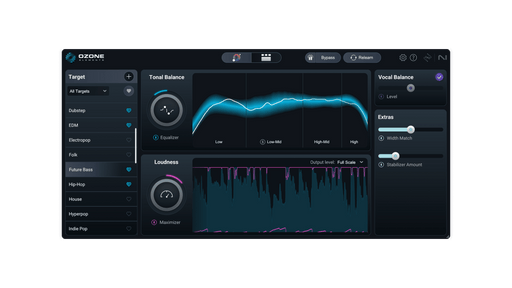 iZotope Ozone 12 Elements mastering plugin interface