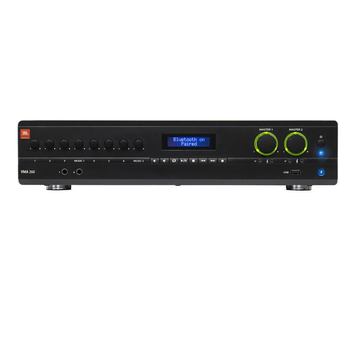 JBL VMA 260 - 8 Input Channel x 2 60W Output Channel Bluetooth Enabled Mixer/Amplifier (JBL-VMA260) - Gsus4