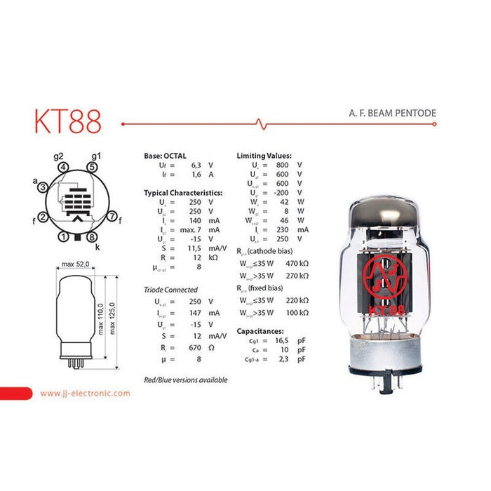 JJ Electronic KT88 Power Tubes (Matched Quad) (JJKT88QUAD) - Gsus4