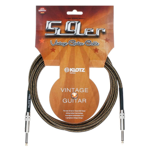 Klotz VIN0600 Vintage 59er Guitar Cable 1/4" TS Straight to Straight - 6M (VIN 0600) - Gsus4