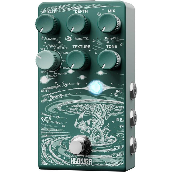 Klowra | SPROUT | 9 - Mode Stereo Modulation Pedal w/ Studio - Grade 32 - Bit DSP (Klowra - Sprout - Modulation) - Gsus4