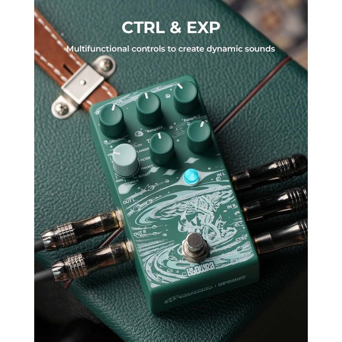 Klowra | SPROUT | 9 - Mode Stereo Modulation Pedal w/ Studio - Grade 32 - Bit DSP (Klowra - Sprout - Modulation) - Gsus4