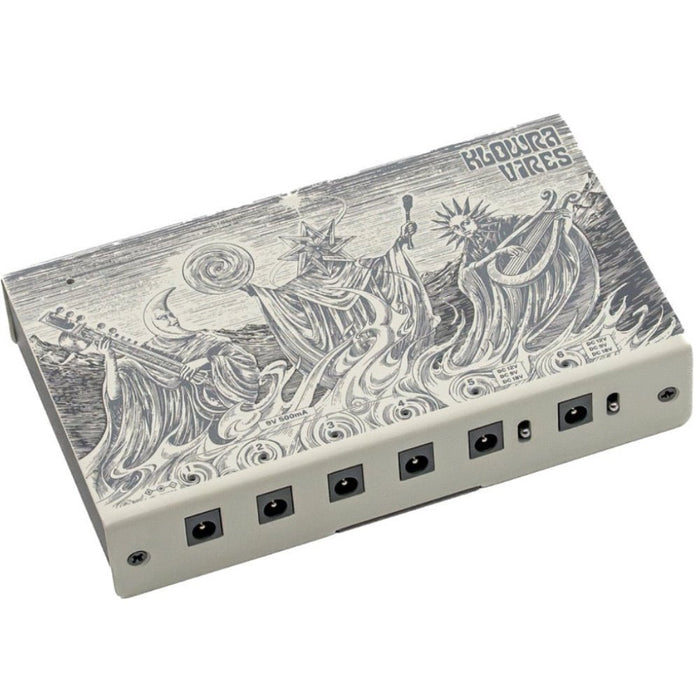 Klowra | VIRES | Universal Pedal Isolated Power Supply | High Current & Low Profile | 1x 24V EIAJ Output & 6x 9V / 500mA | w/ Built - in Universal IEC Input (Klowra-Vires-PSU) - Gsus4