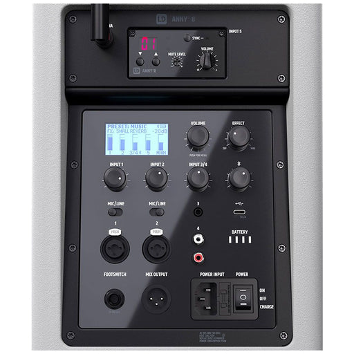 LD Systems | ANNY8 HHDB5W | Portable Loudspeaker | w/ Wireless Mic (584 - 608 Mhz) | White (LDS - ANNY8HHDB5W) - Gsus4