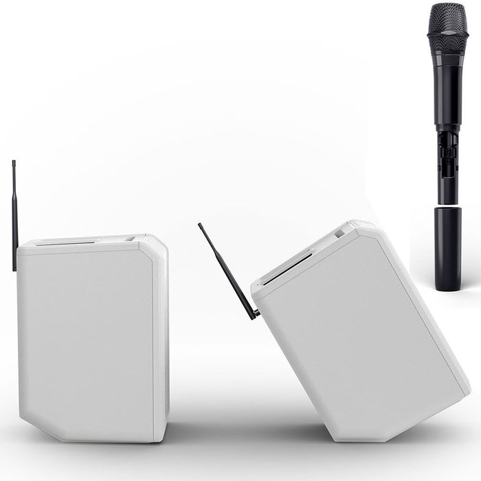 LD Systems | ANNY8 HHDB5W | Portable Loudspeaker | w/ Wireless Mic (584 - 608 Mhz) | White (LDS - ANNY8HHDB5W) - Gsus4