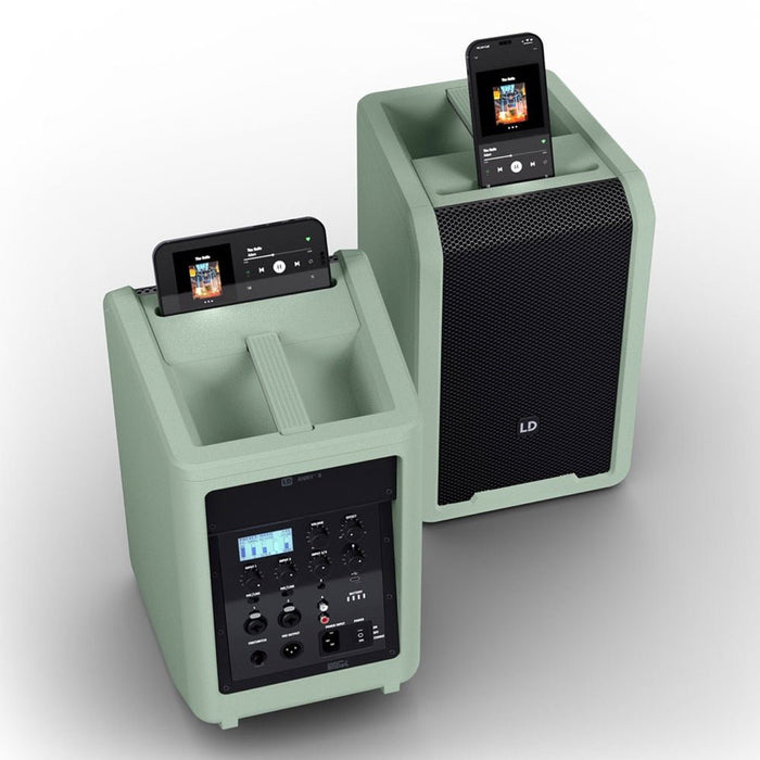 LD Systems | ANNY8 | Portable Battery - Powerered Loudspeaker | w/ Mixer & Bluetooth | Green (LDS - ANNY8GN) - Gsus4